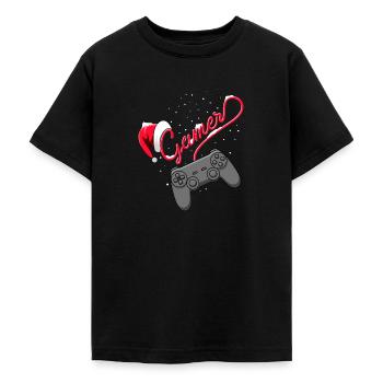 Gamer Weihnachten Kontroller - Teenager T-Shirt - Schwarz - Vorne - AI Model Teenager Male light (155cm)