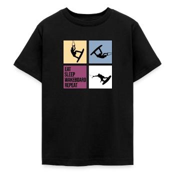 wakeboard wakeboard câble wasserratte répéter - T-shirt Ado - noir - Devant - AI Model Teenager Male light (155cm)