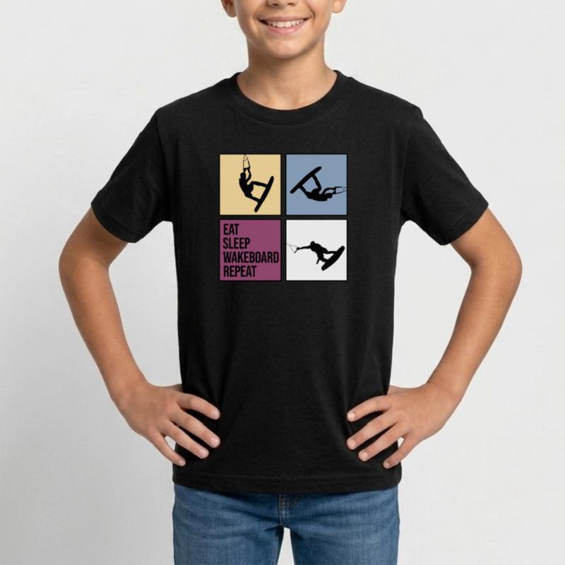 wakeboard wakeboard câble wasserratte répéter T-shirt Ado