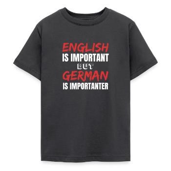 Professeur d’allemand Enseignante Idées cadeaux cool - T-shirt Ado - charbon - Devant - AI Model Teenager Male light (155cm)