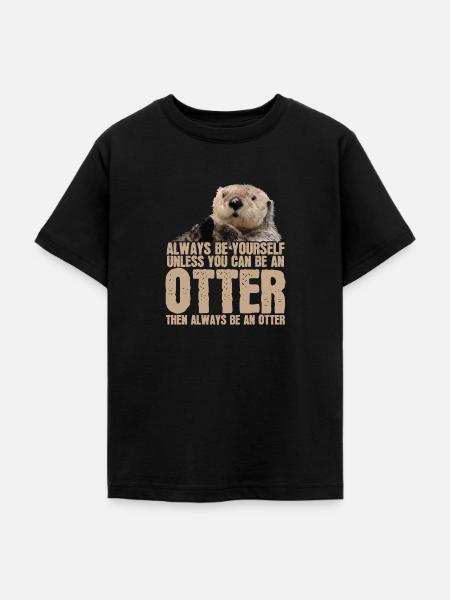 Otter - Teenager T-Shirt - Schwarz