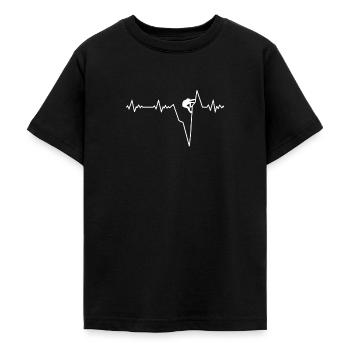 Klettern Herzschlag - Teenager T-Shirt - Schwarz - Vorne - AI Model Teenager Male light (155cm)