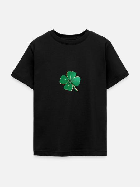 Kleeblatt - Teenager T-Shirt - Schwarz