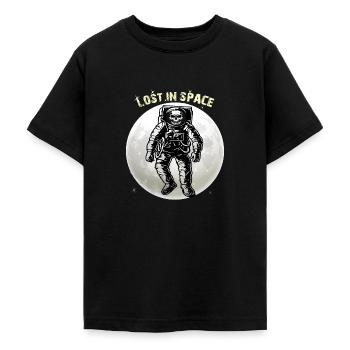 Perdus dans l’espace - T-shirt Ado - noir - Devant - AI Model Teenager Male light (155cm)