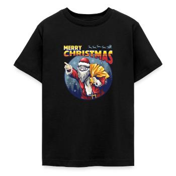 Cadeaux de Noël Noël - T-shirt Ado - noir - Devant - AI Model Teenager Male light (155cm)