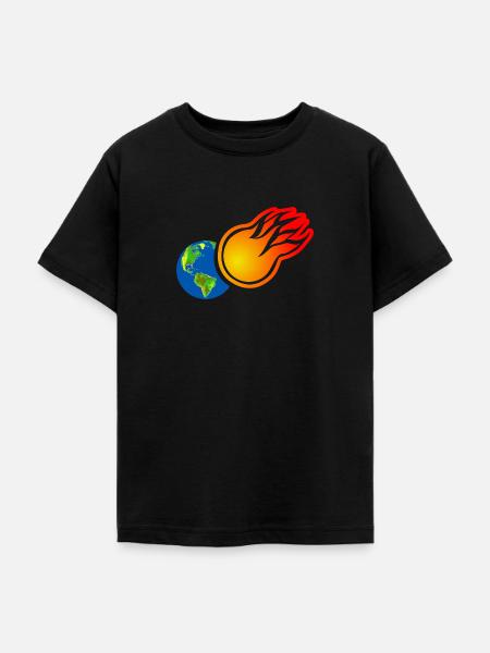 Erde und Komet - Teenager T-Shirt - Schwarz