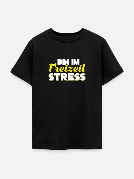 Freizeit Stress - Teenager T-Shirt - Schwarz