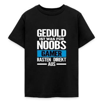 Geduld ist was für Anfänger- Noob Gaming - Teenager T-Shirt - Schwarz - Vorne - AI Model Teenager Male light (155cm)