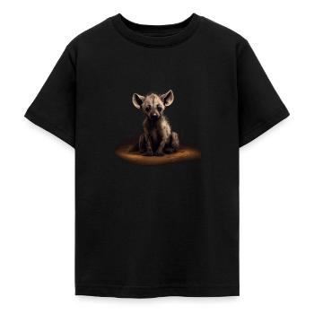 Baby Hyäne Wild Afrika Wildnis - Teenager T-Shirt - Schwarz - Vorne - AI Model Teenager Male light (155cm)