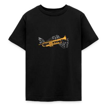 Trompette - T-shirt Ado - noir - Devant - AI Model Teenager Male light (155cm)