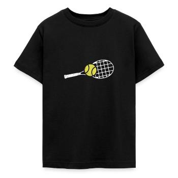 Tennis - T-shirt Ado - noir - Devant - AI Model Teenager Male light (155cm)