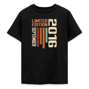 September 2016 Originelle Geschenkidee zum Geburtstag - Teenager T-Shirt - Schwarz - Vorne - AI Model Teenager Male light (155cm)