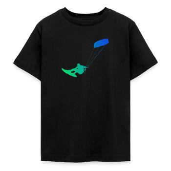 Kitesurfen Kiten Kitesurfer Kitesurf Herren - Teenager T-Shirt - Schwarz - Vorne - AI Model Teenager Male light (155cm)