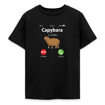 capybara - Teenager T-Shirt - Schwarz - Vorne - AI Model Teenager Male light (155cm)