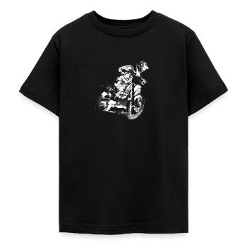 motorcross gave - Teenager-T-shirt - sort - Foran - AI Model Teenager Male light (155cm)