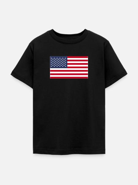 Usa Flagge - Teenager T-Shirt - Schwarz