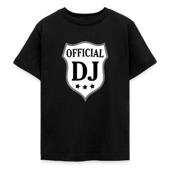 officiel DJ Disc Jockey - T-shirt Ado - noir - Devant - AI Model Teenager Male light (155cm)