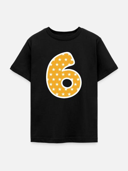 Sechs - Teenager T-Shirt - Schwarz