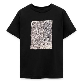 Organ of Worries by Brian Benson - Teenage T-Shirt - black - Front - AI Model Teenager Male light (155cm)