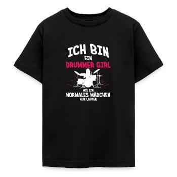 Schlagzeugerin Mädchen Drummer - Teenager T-Shirt - Schwarz - Vorne - AI Model Teenager Male light (155cm)