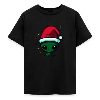 Weihnachtsalien, Weihnachtsoutfit - Teenager T-Shirt - Schwarz - Vorne - AI Model Teenager Male light (155cm)
