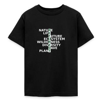 Aufforstung ist die Zukunft für Natur und Mensch. - Teenager T-Shirt - Schwarz - Vorne - AI Model Teenager Male light (155cm)