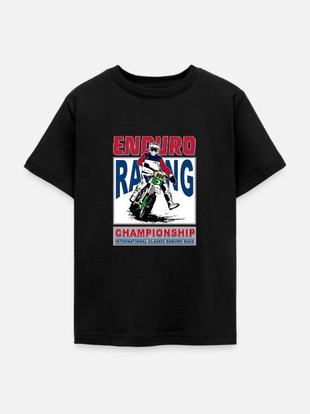 Enduro - Teenager T-Shirt - Schwarz