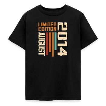 August 2014 Geburtstagsgeschenk August 2014 August - Teenager T-Shirt - Schwarz - Vorne - AI Model Teenager Male light (155cm)