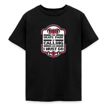 Skate Park Is Calling And I Must Go Skaterboy - Teenager T-Shirt - Schwarz - Vorne - AI Model Teenager Male light (155cm)