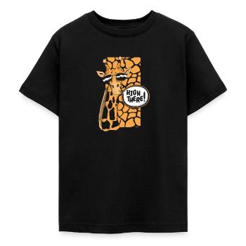 Hoch dort Afrikanische Giraffidae Nubische Giraffe - Teenager T-Shirt - Schwarz - Vorne - AI Model Teenager Male light (155cm)