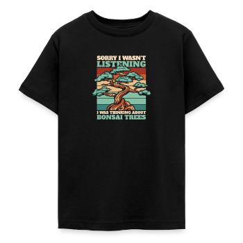 Dachte an Bonsai Bäume Indoor Bonsai - Teenager T-Shirt - Schwarz - Vorne - AI Model Teenager Male light (155cm)
