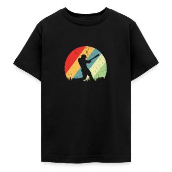 Base-ball - T-shirt Ado - noir - Devant - AI Model Teenager Male light (155cm)