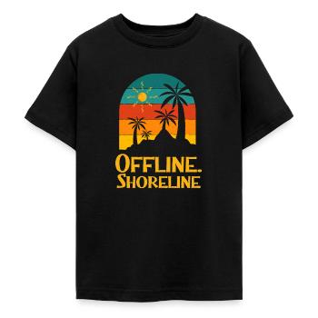 Beach Family Ocean Relative Summer - Teenage T-Shirt - black - Front - AI Model Teenager Male light (155cm)