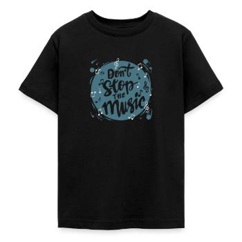 Don't Stop The Music DJ Music Lovers - Teenage T-Shirt - black - Front - AI Model Teenager Male light (155cm)