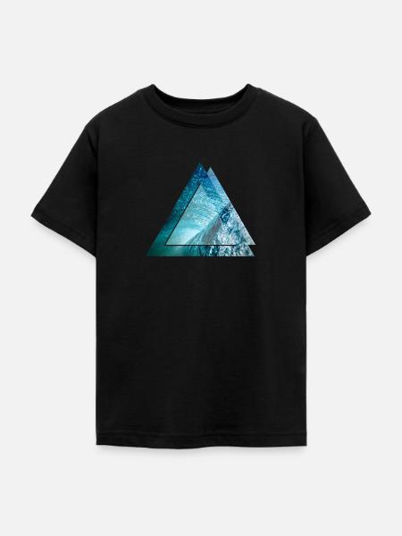 Dreieck Wave - Teenager T-Shirt - Schwarz