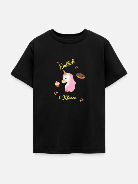 Endlich 1 Klasse - Teenager T-Shirt - Schwarz
