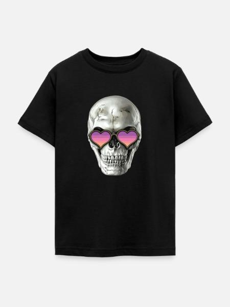 Love skull - Teenager T-Shirt - Schwarz