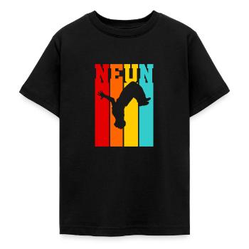Neun Jahre Alt - Geburtstag - Alter - Hip Hop - Teenager T-Shirt - Schwarz - Vorne - AI Model Teenager Male light (155cm)
