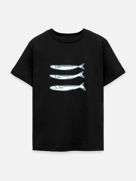 Sprotten 4,Fische,angeln,Design,Geschenk,cool,chic - Teenager T-Shirt - Schwarz