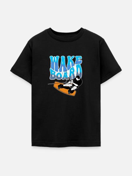 Wakeboarden Wakeboard - Teenager T-Shirt - Schwarz