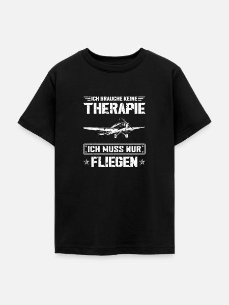Modellflieger Flugzeug Pilot - Teenager T-Shirt - Schwarz