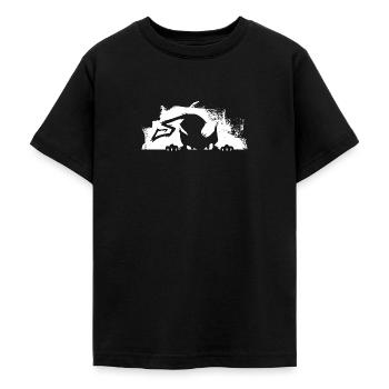 Chat, Chats, Méchant Kitty, gueule de bois, - T-shirt Ado - noir - Devant - AI Model Teenager Male light (155cm)