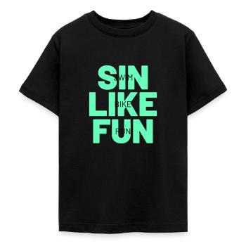 TRIATHLON sin like fun - Teenage T-Shirt - black - Front - AI Model Teenager Male light (155cm)