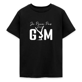 Je Peux Pas J'ai Gym | Gymnastique Cadeau | gym - T-shirt Ado - noir - Devant - AI Model Teenager Male light (155cm)