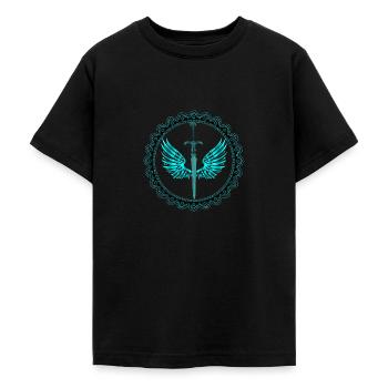 Geflügeltes Schwert - Teenager T-Shirt - Schwarz - Vorne - AI Model Teenager Male light (155cm)
