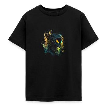 Weltraum-Alien - Teenager T-Shirt - Schwarz - Vorne - AI Model Teenager Male light (155cm)