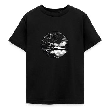 Destination de rêve minimaliste - T-shirt Ado - noir - Devant - AI Model Teenager Male light (155cm)