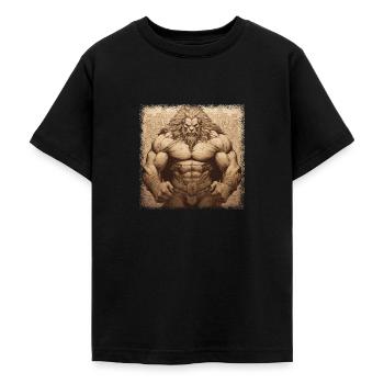 animal big doodlebug god christian clothing - Teenage T-Shirt - black - Front - AI Model Teenager Male light (155cm)
