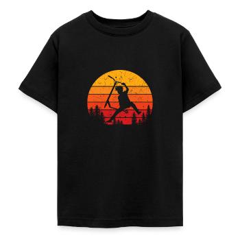 Scooter stunt retro kick scooter gift kids - Teenage T-Shirt - black - Front - AI Model Teenager Male light (155cm)