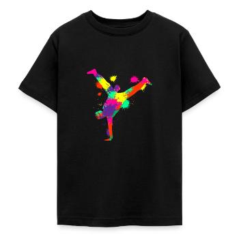 Breakdancer Breakdance Breakdancing - Teenager T-Shirt - Schwarz - Vorne - AI Model Teenager Male light (155cm)